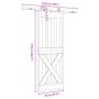 Puerta corredera con herrajes madera maciza de pino 70x210 cm en Puertas | Comprar online en Foru.es