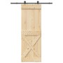 Puerta corredera con herrajes madera maciza de pino 80x210 cm en Puertas | Comprar online en Foru.es