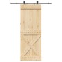 Puerta corredera con herrajes madera maciza de pino 85x210 cm en Puertas | Comprar online en Foru.es