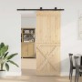 Puerta corredera con herrajes madera maciza de pino 85x210 cm en Puertas | Comprar online en Foru.es