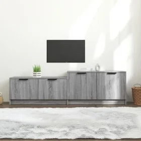 Mueble de TV madera contrachapada gris Sonoma 158,5x36x45 cm de vidaXL, Muebles TV - Ref: Foro24-817124, Precio: 72,76 €, Des...