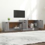 Mueble de TV madera contrachapada gris Sonoma 158,5x36x45 cm de vidaXL, Muebles TV - Ref: Foro24-817124, Precio: 73,50 €, Des...