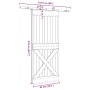 Puerta corredera con herrajes madera maciza de pino 85x210 cm en Puertas | Comprar online en Foru.es