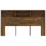 Mueble cabecero color roble ahumado 180x19x103,5 cm de vidaXL, Cabeceros y pies de cama - Ref: Foro24-817255, Precio: 66,43 €...