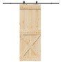 Puerta corredera con herrajes madera maciza de pino 85x210 cm en Puertas | Comprar online en Foru.es