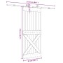 Puerta corredera con herrajes madera maciza de pino 85x210 cm en Puertas | Comprar online en Foru.es