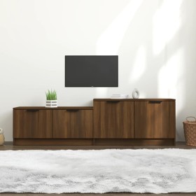 Mueble de TV madera contrachapada roble marrón 158,5x36x45 cm de vidaXL, Muebles TV - Ref: Foro24-817125, Precio: 74,29 €, De...
