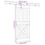 Puerta corredera con herrajes madera maciza de pino 90x210 cm en Puertas | Comprar online en Foru.es