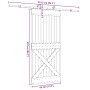Puerta corredera con herrajes madera maciza de pino 95x210 cm en Puertas | Comprar online en Foru.es