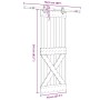 Puerta corredera con herrajes madera maciza de pino 70x210 cm en Puertas | Comprar online en Foru.es