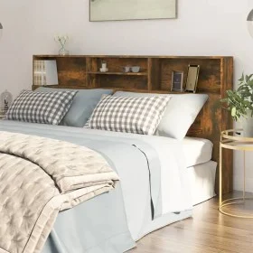 Armario cabecero roble ahumado 200x19x103,5 cm de vidaXL, Cabeceros y pies de cama - Ref: Foro24-817258, Precio: 93,85 €, Des...