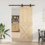 Puerta corredera con herrajes madera maciza de pino 80x210 cm en Puertas | Comprar online en Foru.es
