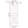 Puerta corredera con herrajes madera maciza de pino 80x210 cm en Puertas | Comprar online en Foru.es