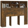 Mueble cabecero roble ahumado 120x19x103,5 cm de vidaXL, Cabeceros y pies de cama - Ref: Foro24-817246, Precio: 48,73 €, Desc...
