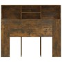 Mueble cabecero roble ahumado 120x19x103,5 cm de vidaXL, Cabeceros y pies de cama - Ref: Foro24-817246, Precio: 48,73 €, Desc...