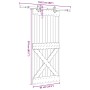 Puerta corredera con herrajes madera maciza de pino 85x210 cm en Puertas | Comprar online en Foru.es