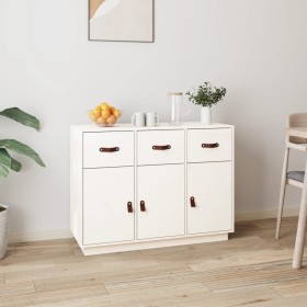 Aparador madera maciza de pino blanco 100x40x75 cm de vidaXL, Aparadores - Ref: Foro24-820148, Precio: 148,52 €, Descuento: %