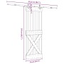 Puerta corredera con herrajes madera maciza de pino 70x210 cm en Puertas | Comprar online en Foru.es