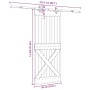 Puerta corredera con herrajes madera maciza de pino 85x210 cm en Puertas | Comprar online en Foru.es