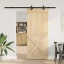 Puerta corredera con herrajes madera maciza de pino 95x210 cm en Puertas | Comprar online en Foru.es