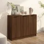 Aparador madera contrachapada color roble marrón 90,5x30x70 cm de vidaXL, Aparadores - Ref: Foro24-817026, Precio: 84,63 €, D...