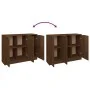 Aparador madera contrachapada color roble marrón 90,5x30x70 cm de vidaXL, Aparadores - Ref: Foro24-817026, Precio: 84,63 €, D...
