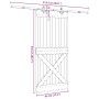 Puerta corredera con herrajes madera maciza de pino 95x210 cm en Puertas | Comprar online en Foru.es