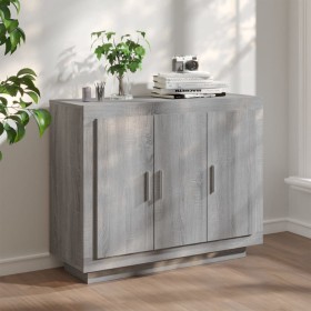 Aparador de madera contrachapada gris Sonoma 92x35x75 cm de vidaXL, Aparadores - Ref: Foro24-817241, Precio: 91,31 €, Descuen...