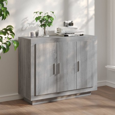 Aparador de madera contrachapada gris Sonoma 92x35x75 cm de vidaXL, Aparadores - Ref: Foro24-817241, Precio: 91,31 €, Descuen...