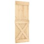 Puerta corredera con herrajes madera maciza de pino 80x210 cm en Puertas | Comprar online en Foru.es