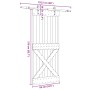 Puerta corredera con herrajes madera maciza de pino 85x210 cm en Puertas | Comprar online en Foru.es