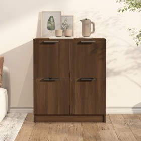 Aparador de madera contrachapada roble marrón 60x30x70 cm de vidaXL, Aparadores - Ref: Foro24-816996, Precio: 67,52 €, Descue...
