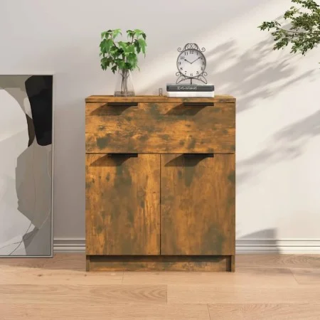 Aparador madera contrachapada color roble ahumado 60x30x70 cm de vidaXL, Aparadores - Ref: Foro24-816991, Precio: 70,36 €, De...