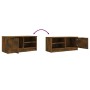 Mueble para TV madera contrachapada roble ahumado 80x35x36,5 cm de vidaXL, Muebles TV - Ref: Foro24-817117, Precio: 48,07 €, ...