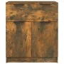 Aparador madera contrachapada color roble ahumado 60x30x70 cm de vidaXL, Aparadores - Ref: Foro24-816991, Precio: 70,36 €, De...