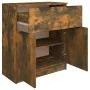 Aparador madera contrachapada color roble ahumado 60x30x70 cm de vidaXL, Aparadores - Ref: Foro24-816991, Precio: 70,36 €, De...