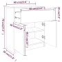 Aparador madera contrachapada color roble ahumado 60x30x70 cm de vidaXL, Aparadores - Ref: Foro24-816991, Precio: 70,36 €, De...