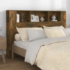 Mueble cabecero color roble ahumado 160x18,5x104,5 cm de vidaXL, Cabeceros y pies de cama - Ref: Foro24-817273, Precio: 63,91...