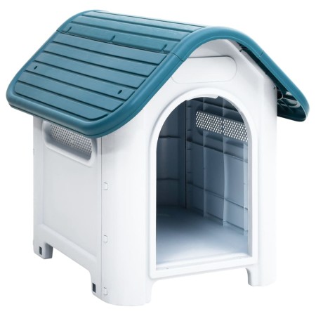 Caseta para perros polipropileno azul 59x75x66 cm de vidaXL, Casetas para perros - Ref: Foro24-152225, Precio: 74,48 €, Descu...