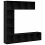 Estante de libros 3 pcs Roble Negro 36 x 30 x 143 cm en Librerías y estanterías | Comprar online en Foru.es