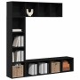 Estante de libros 3 pcs Roble Negro 36 x 30 x 143 cm en Librerías y estanterías | Comprar online en Foru.es