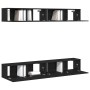 Conjunto de mueble de TV 4 pcs Roble Negro 100 x 30 x 30 cm en Muebles TV | Comprar online en Foru.es