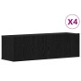 Conjunto de mueble de TV 4 pcs Roble Negro 100 x 30 x 30 cm en Muebles TV | Comprar online en Foru.es
