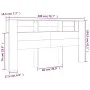 Armario cabecero marrón roble 200x18,5x104,5 cm de vidaXL, Cabeceros y pies de cama - Ref: Foro24-817281, Precio: 87,18 €, De...