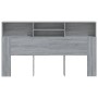 Mueble cabecero gris Sonoma 180x19x103,5 cm de vidaXL, Cabeceros y pies de cama - Ref: Foro24-817256, Precio: 68,49 €, Descue...
