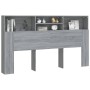 Mueble cabecero gris Sonoma 180x19x103,5 cm de vidaXL, Cabeceros y pies de cama - Ref: Foro24-817256, Precio: 68,49 €, Descue...