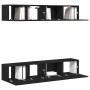 Conjunto de mueble de TV 4 pcs Roble Negro 80 x 30 x 30 cm en Muebles TV | Comprar online en Foru.es