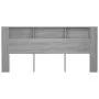 Mueble cabecero color gris Sonoma 220x18,5x104,5 cm de vidaXL, Cabeceros y pies de cama - Ref: Foro24-817283, Precio: 74,50 €...