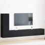 Conjunto de mueble de TV Roble Negro Madera de ingeniería en Muebles TV | Comprar online en Foru.es