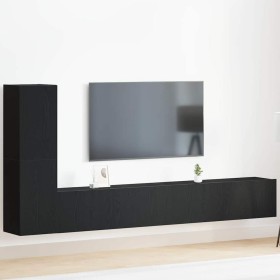 Conjunto de mueble de TV Roble Negro Madera de ingeniería en Muebles TV | Comprar online en Foru.es